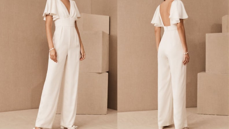 WHITE BRIDAL JUMPSUIT