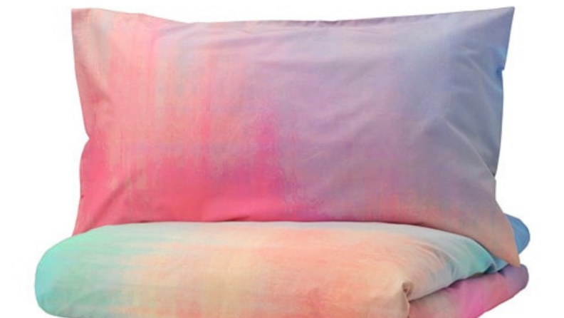 A Pipstakra duvet cover and pillowcase from Ikea