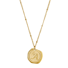 Product image of Savvy Cie Jewels Coin Initial Necklace