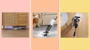 A side by side of three Tineco vacuums