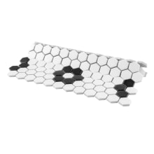 Product image of Metro 1 in. Hex Matte White with Flower