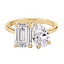 Product image of Toi et Moi Emerald and Pear Engagment Ring