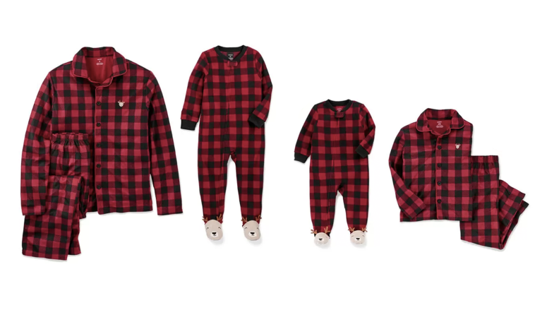 Flannel pajamas for adults, kids, toddlers, and babies