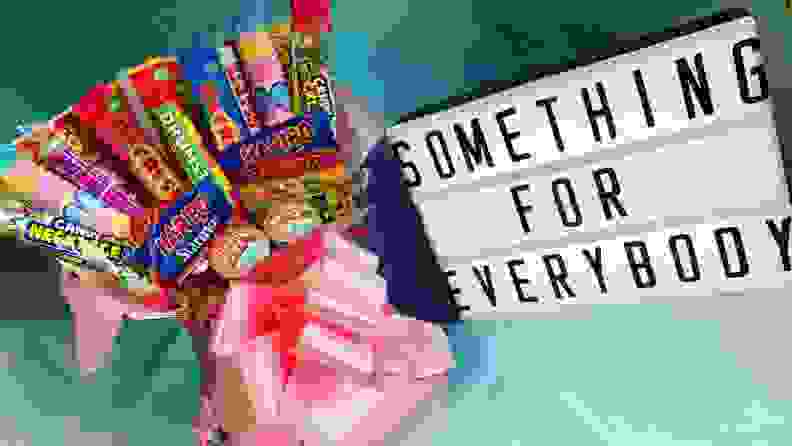 bouquet of retro candy bars