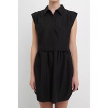 Product image of English Factory Pleated Shoulder Shirt Dress