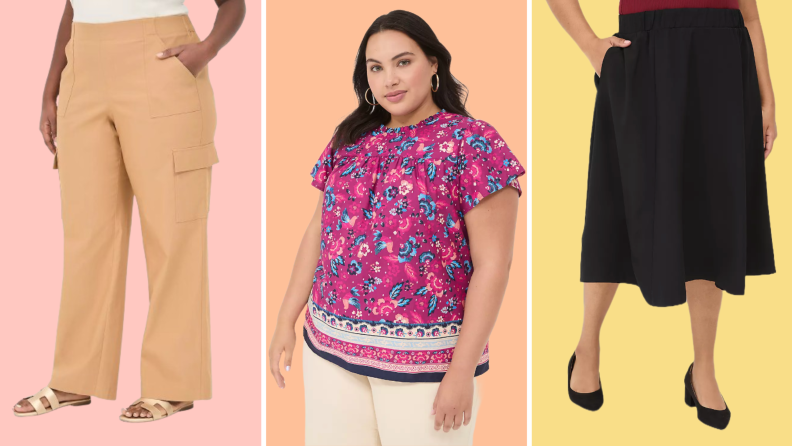 Three Lane Bryant articles of clothing that are sold online