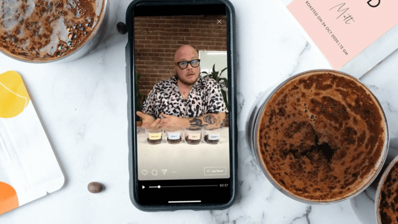 In a coffee tasting session, James McCarthy will lead the group via video streaming platform Zoom.