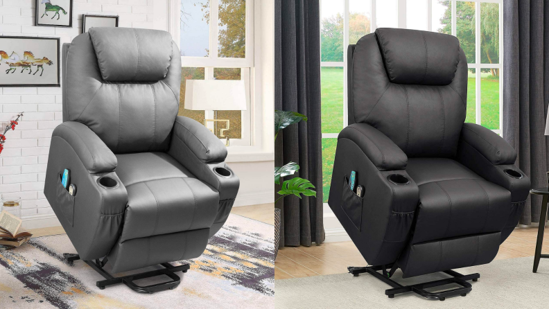A Flamaker recliner in the raised position.