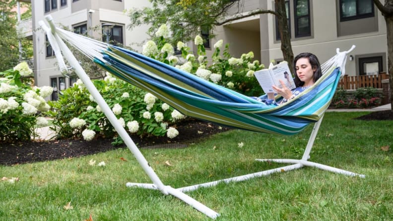 Women in a hammock