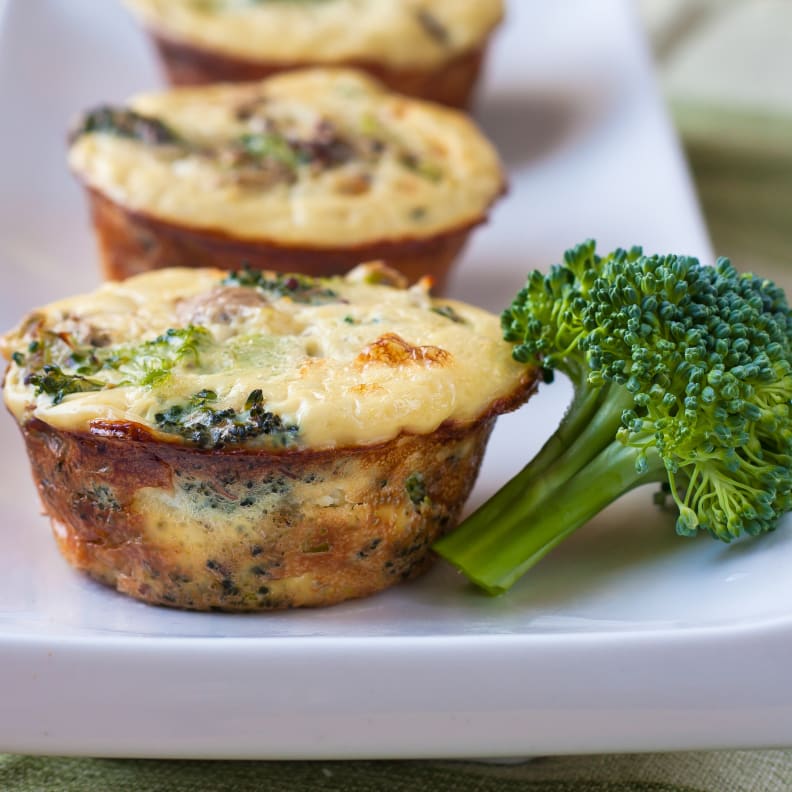 Broccoli-Mushroom Frittatas