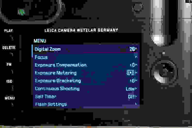 A photo of the Leica Q's rear screen.
