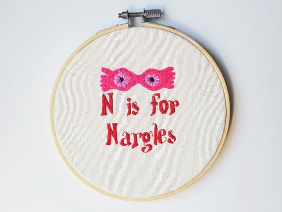 This embroidery hoop is both unique and fun.