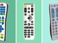 Continuus Remote, Xfinity Voice Remote, and GE Universal Remote in a side-by-side image