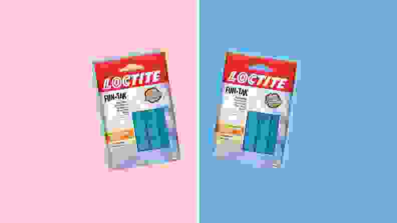 A pair of Loctite Fun-Tak Mounting Puttiy packs.