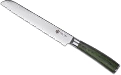 Dropship 9 Inches Bread Knife Serrated Edge High Carbon Stainless Steel  Forged Cutter For Homemade Crusty Bread  Platform Banned to Sell  Online at a Lower Price