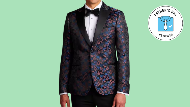 A floral print blazer.