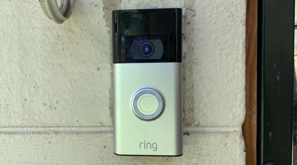 Ring Video Doorbell (second-gen) against house exterior