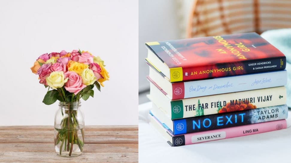 Bouqs Bouquet and Book of The Month Books