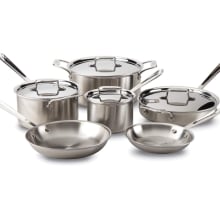 Product image of All-Clad D5 Stainless Steel 10-Piece Cookware Set