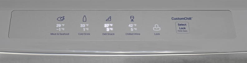 The LG LMXS30786S's central drawer has four distinct temperature settings to fit your needs.