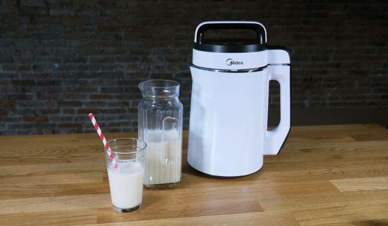 Midea NRG Milk Extractor with finished almond milk