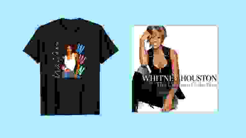 WHITNEYHOUSTON shirt and album cover