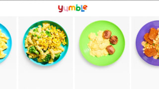 A lineup of meals from Yumble, on their landing page.