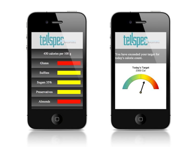 Another image of the TellSpec app.