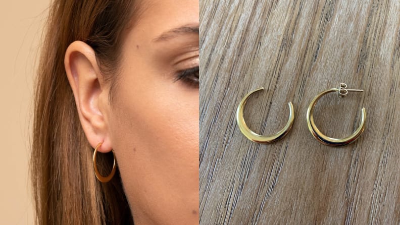 Mejuri Gold Vermeil Hoop Earrings: Chunky Large Hoops