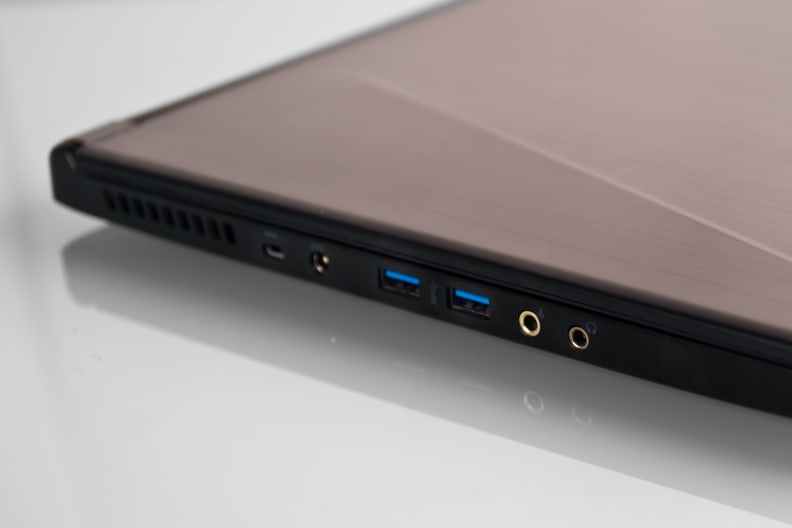 A picture of the MSI GS60 Ghost's left-side ports.