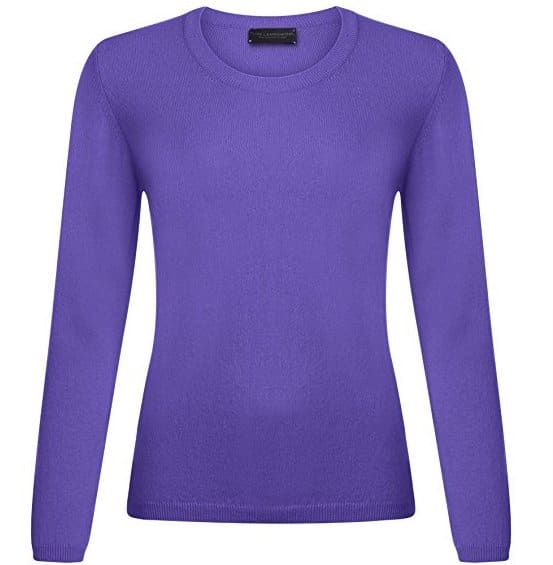 A soft sweater in purple
