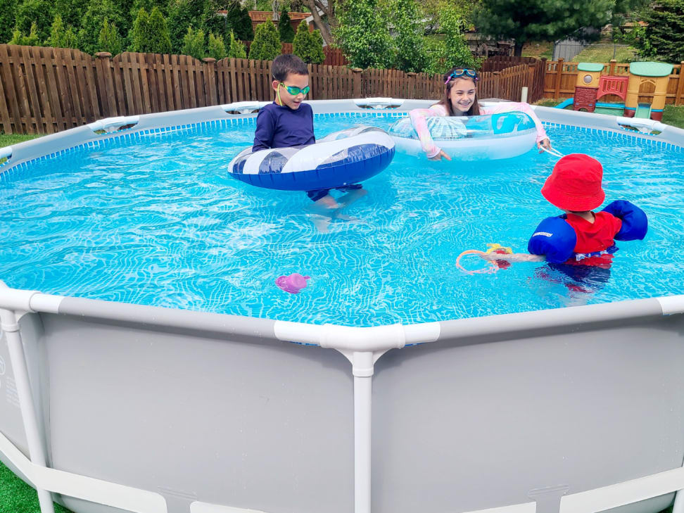 Swimming Pools Above Ground Pool - 12ft Inflatable Pool And Kids Pool,Swimming Pools for Kids and Adults,Plastic Pool and Kiddie Pool,Small Pool and Outdoor Pool with Pump 