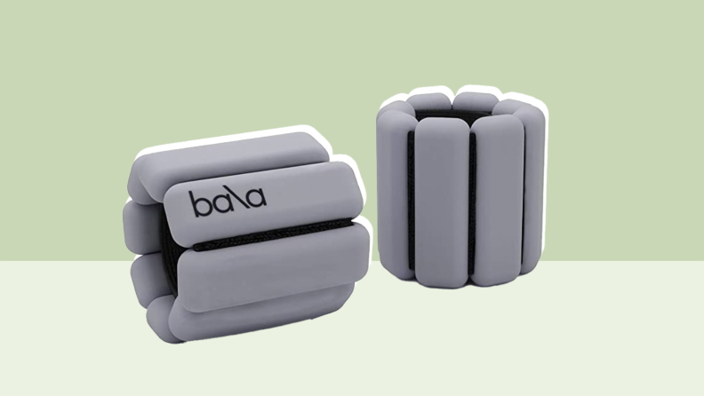 Heather gray Bala Bangles 1 Pound ankle weights.