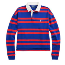 Product image of Polo Ralph Lauren Striped Cropped Jersey Rugby Shirt