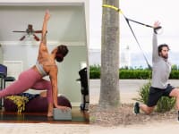 fitness equipment, yoga block, TRX