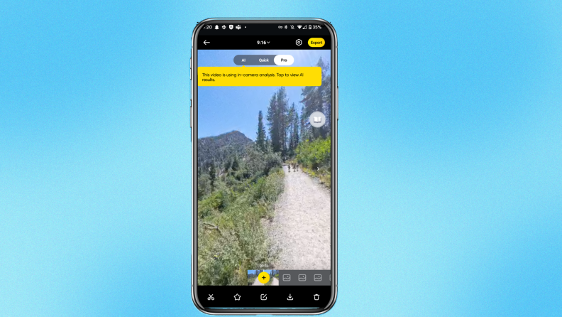 A screenshot of the compatible Insta360 mobile app for the Insta360 X4 Action Camera on an iPhone.