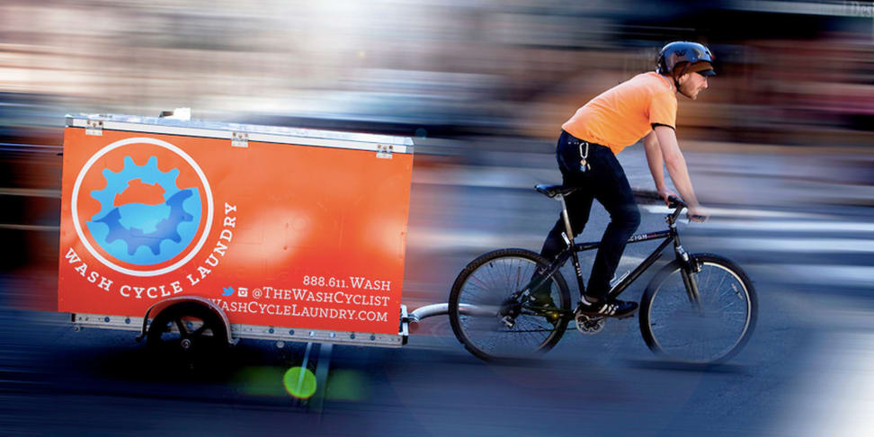 Wash Cycle Laundry's Cargo Tricycle