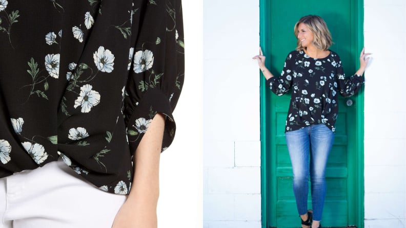 Gibson Maggie Twist Hem Top