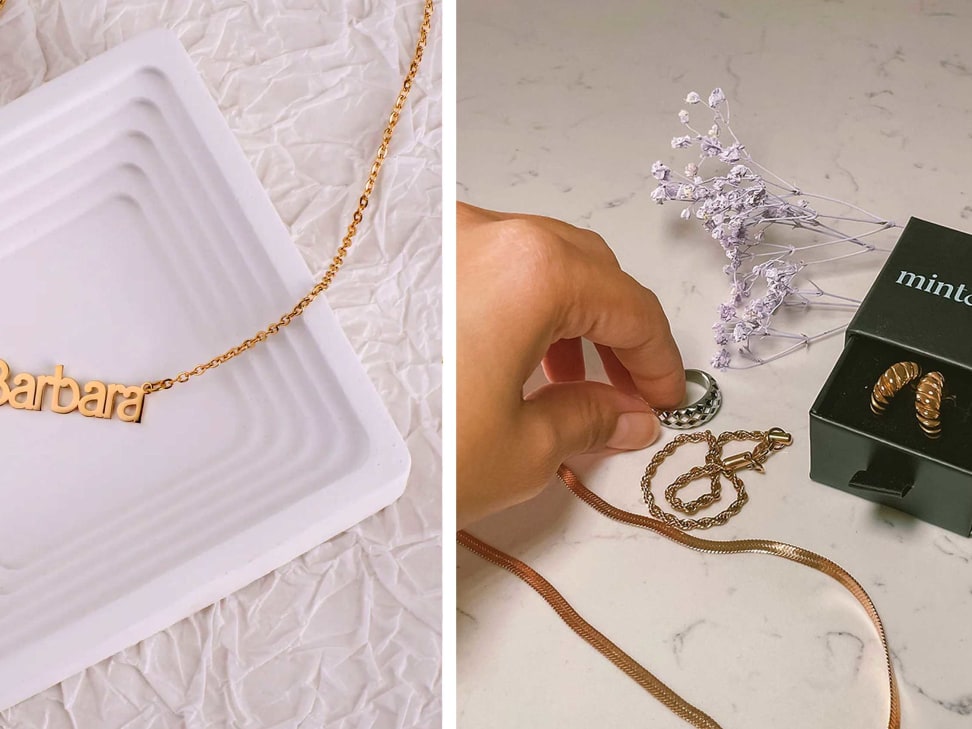 Mint and new arrivals lily name necklace