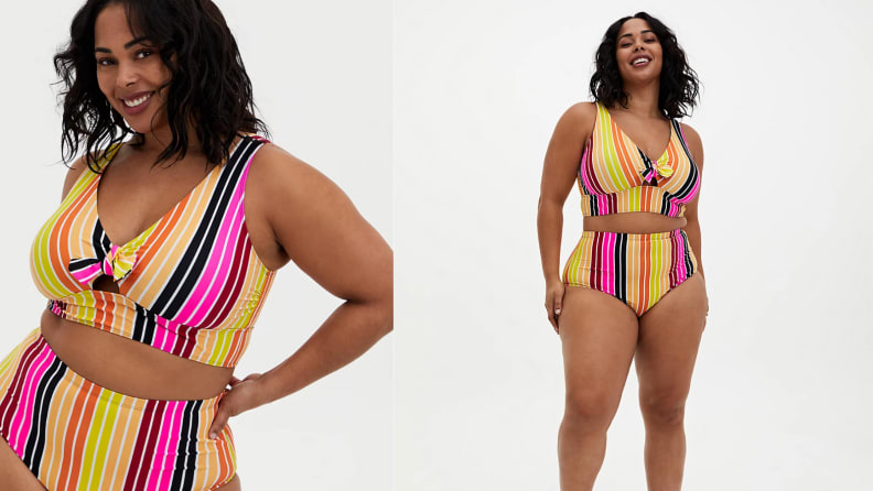 Plus Size - Wireless Fitted Strapless Tankini - Torrid