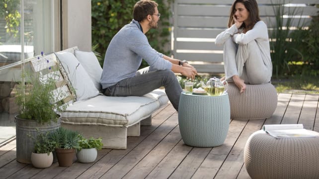 Keter Urban Knit Pouf Set