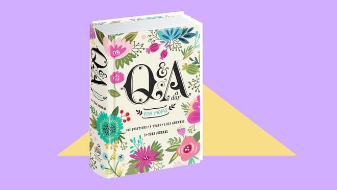 floral journal that reads 'Q&A'