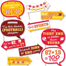 Product image of Funny in My Football Era Red and Gold Sports Party Props Kit