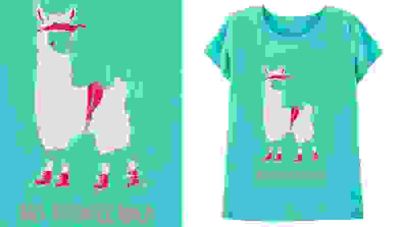 Image of a tshirt that says "No probllama" on it.
