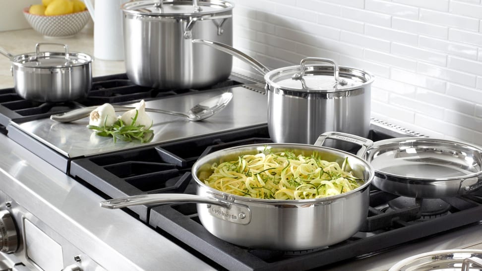 Lagostina Tri-Ply 12 Pc. Stainless Set with Stainless Lids