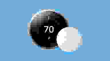 The Google Nest Learning Thermostat (third-gen) with Nest smart temperature sensor