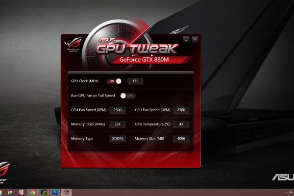 Asus' GPU Tweak software