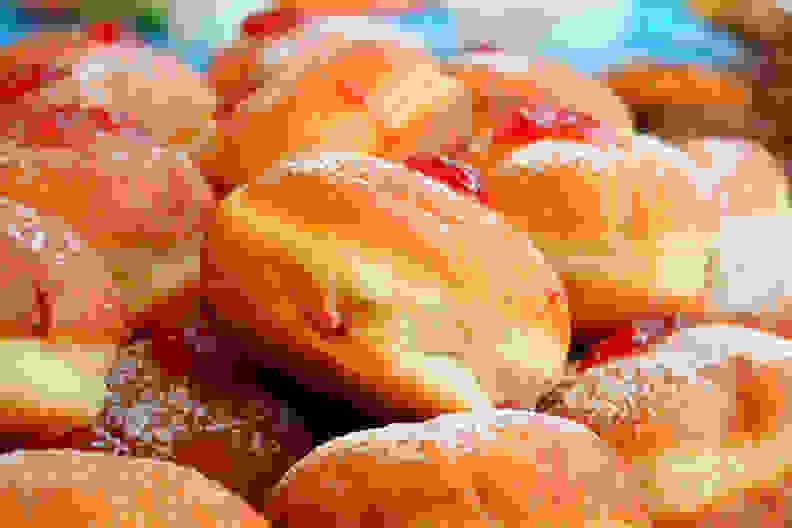 Sweet fried dough balls stuffed with jelly? What's not to love.