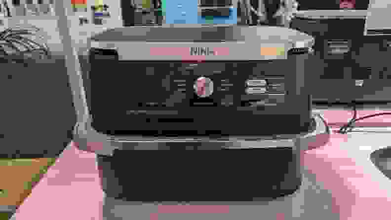 Front view of the Ninja Foodi FlexDrawer air fryer on a counter.