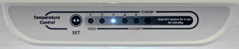 We found that the fridge runs warm, so you'll want to make sure the controls are set a little cooler than you might expect.
